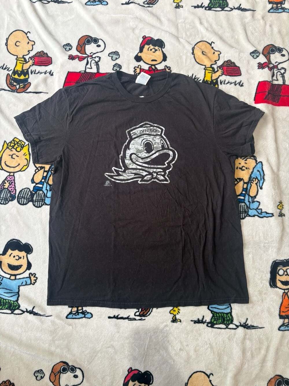 Fanatics Oregon Ducks T-Shirt Size XL Black Camo Duck Graphic Tee